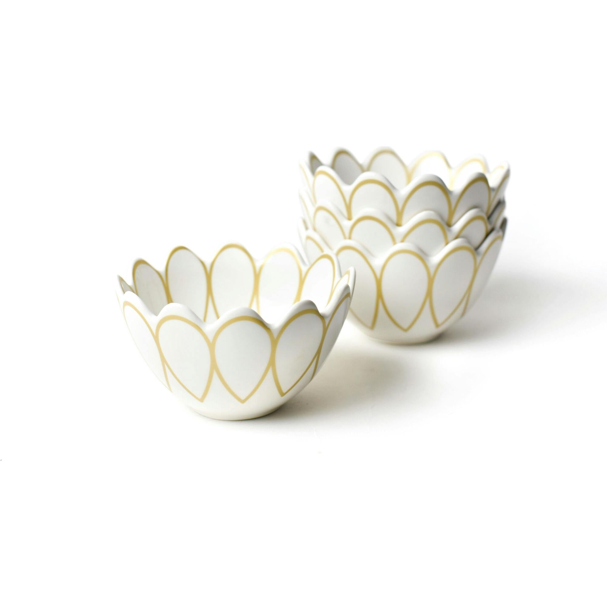 Gold Scallop Small Bowl