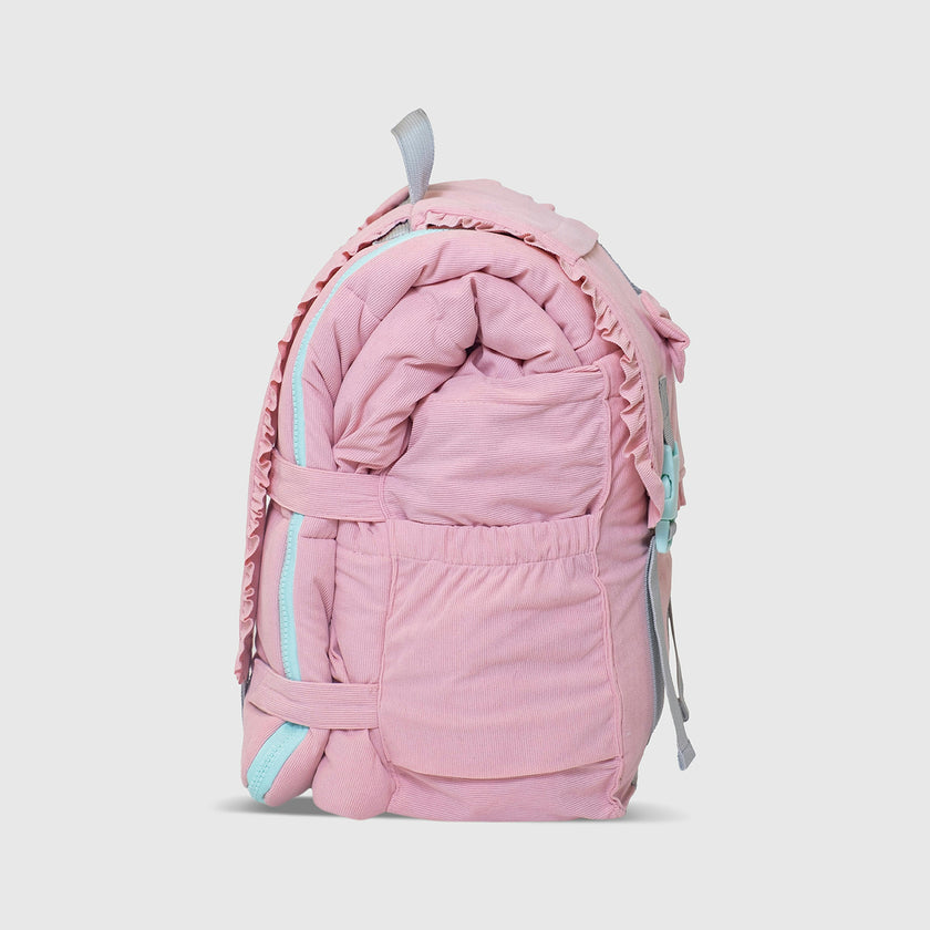 Sleep-N-Pack™ – Little Kid Size | Bows & Ruffles Cotton Candy Pink Corduroy