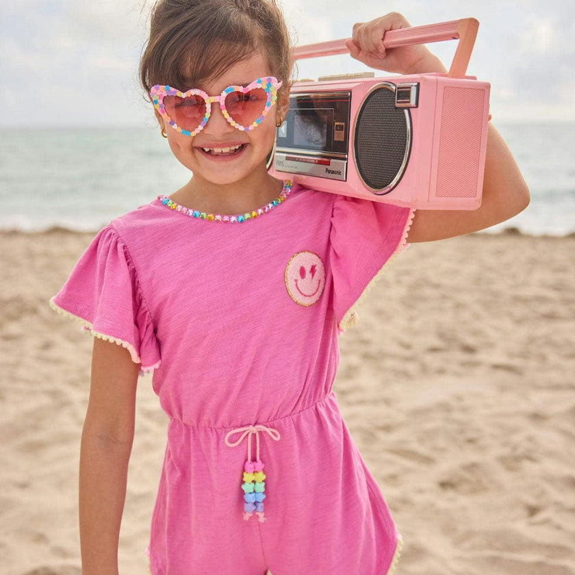 Pink Gems Emoji Romper