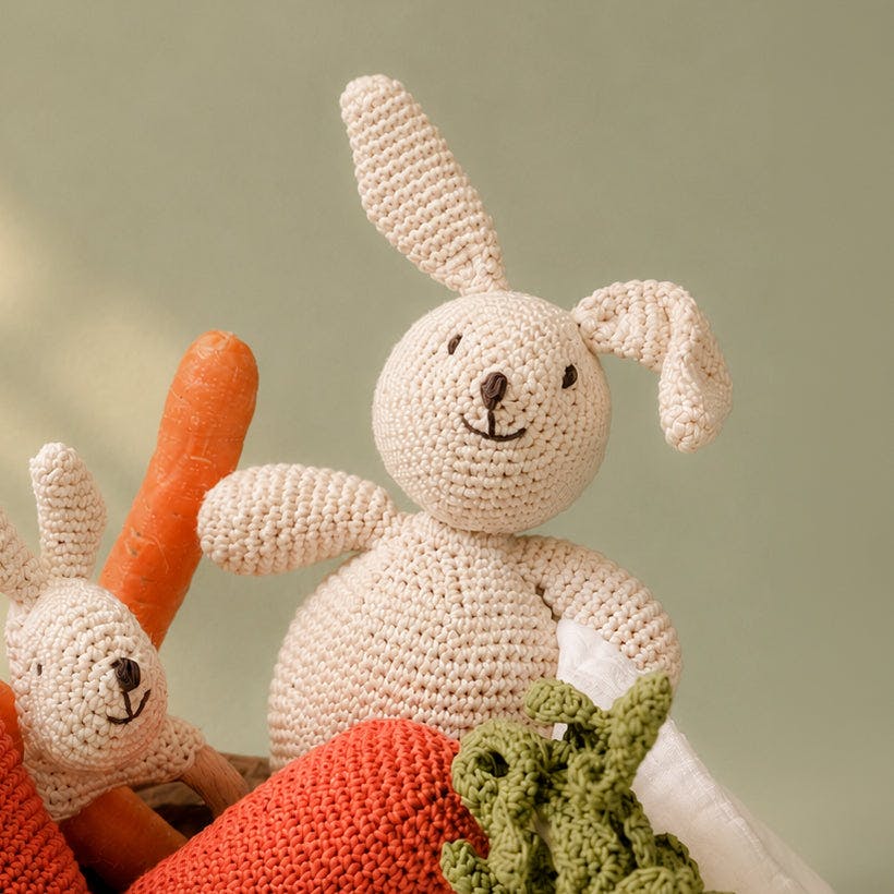 Bunny Plush Lovey 100% organic cotton