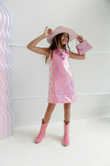 Pink Stars Sequin Dress