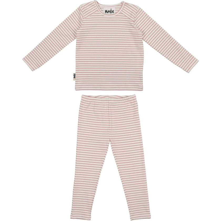 Directional Striped Raglan Sleeve Top & Pant Set
