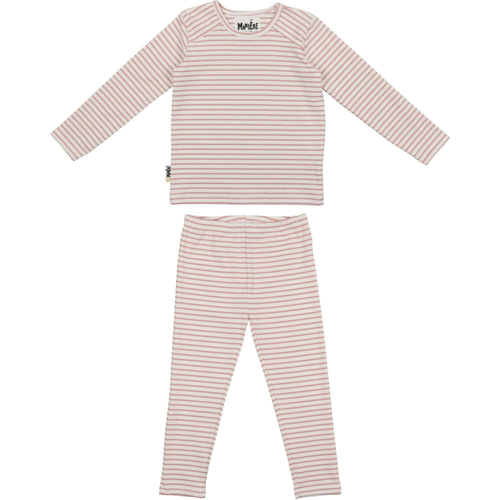 Directional Striped Raglan Sleeve Top & Pant Set