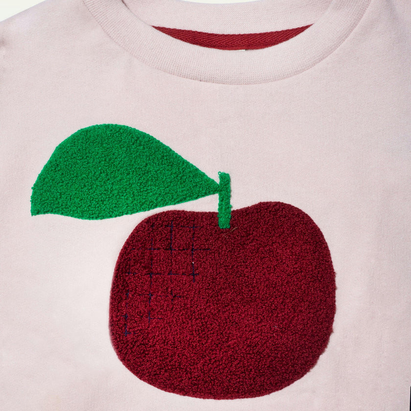 Recycled Cotton Red Apple Kid Sweatshirt