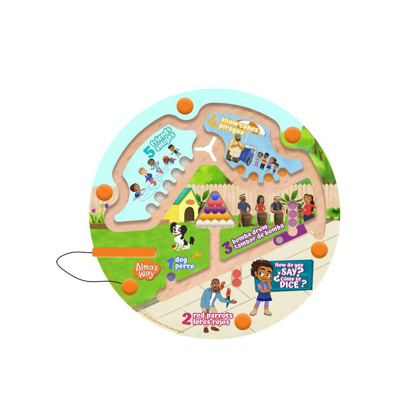 Alma’s Way™ “How Do You Say?” Bilingual Montessori Maze Toy