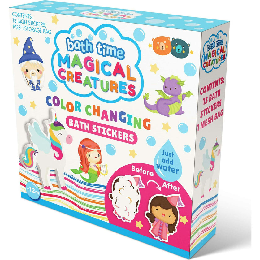 Buddy & Barney: Color Changing Bath Time Stickers - Magical Creatures