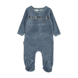 Boys Winter Garden Embroidered Long Sleeve Long Sleeve Footie