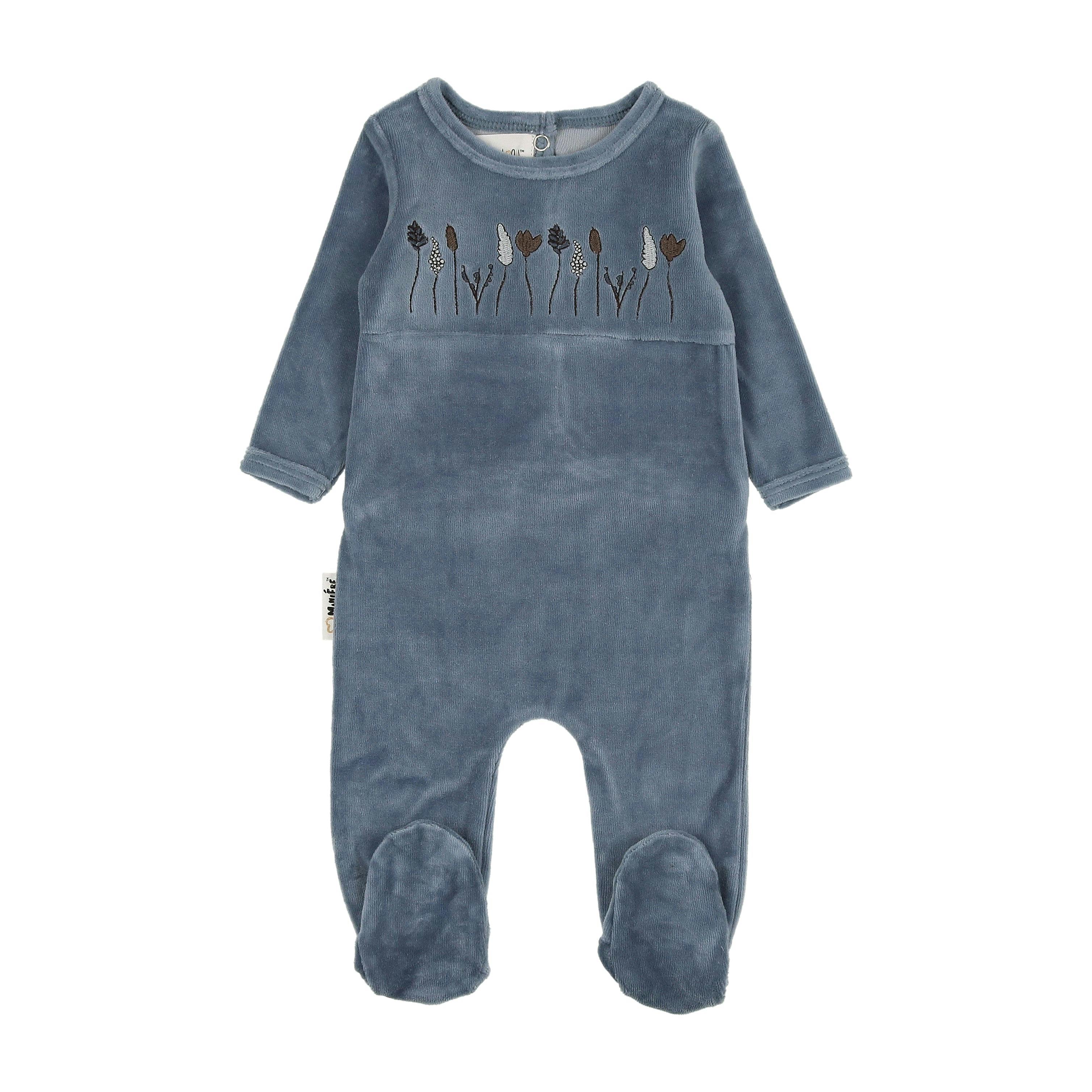 Boys Winter Garden Embroidered Long Sleeve Long Sleeve Footie