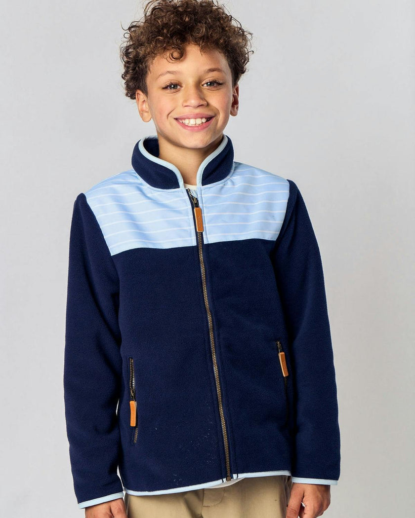 Kids Fleece Jacket in Navy Blue