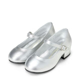 Sabine Leather Silver Shoes
