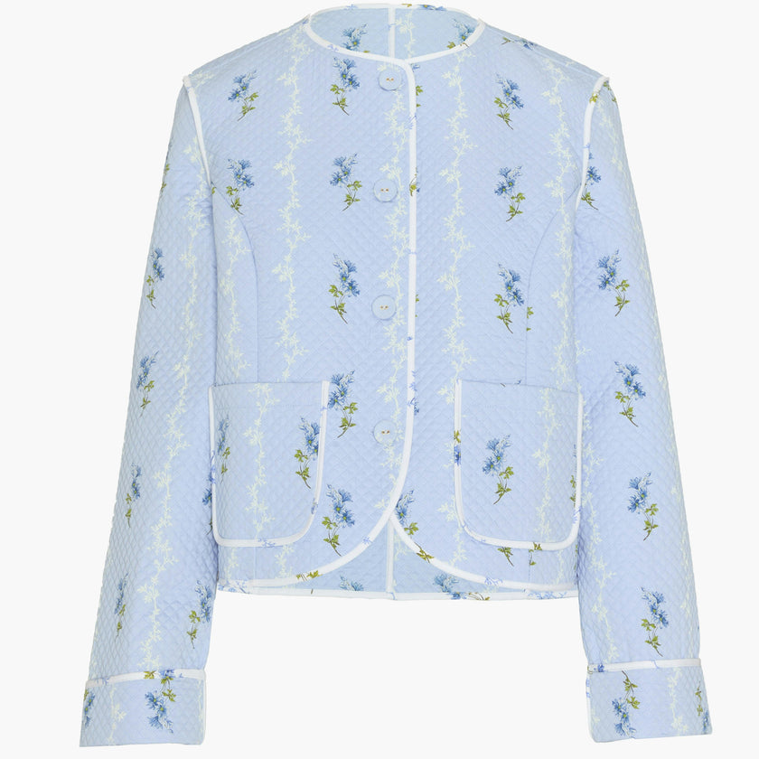 The Cropped Rowan Jacket - Bluebell Waltz
