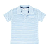 boys powder blue stripe french terry polo