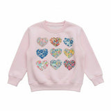 Liberty of London Children's hearts design pale pink jumper