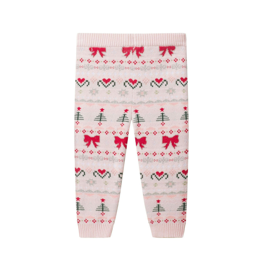 Infant (9-24M) Girls 3-Piece Sweater Set | Festive Bows & Hearts