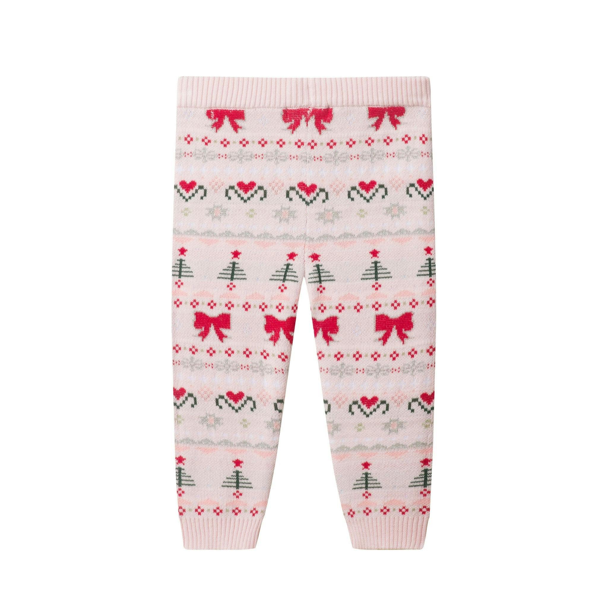 Infant (9-24M) Girls 3-Piece Sweater Set | Festive Bows & Hearts