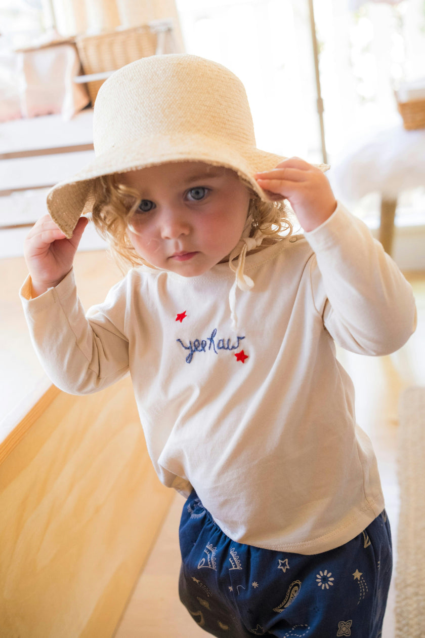 Embroidered Top in Yeehaw
