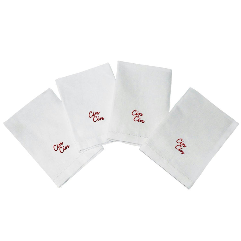 'Cin Cin' Dinner Napkins (Set of 4)
