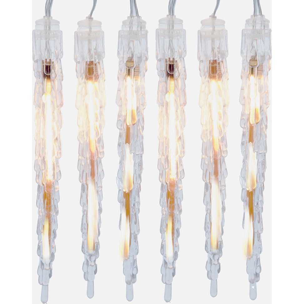 10-Light LED Warm White Icicle Light Set