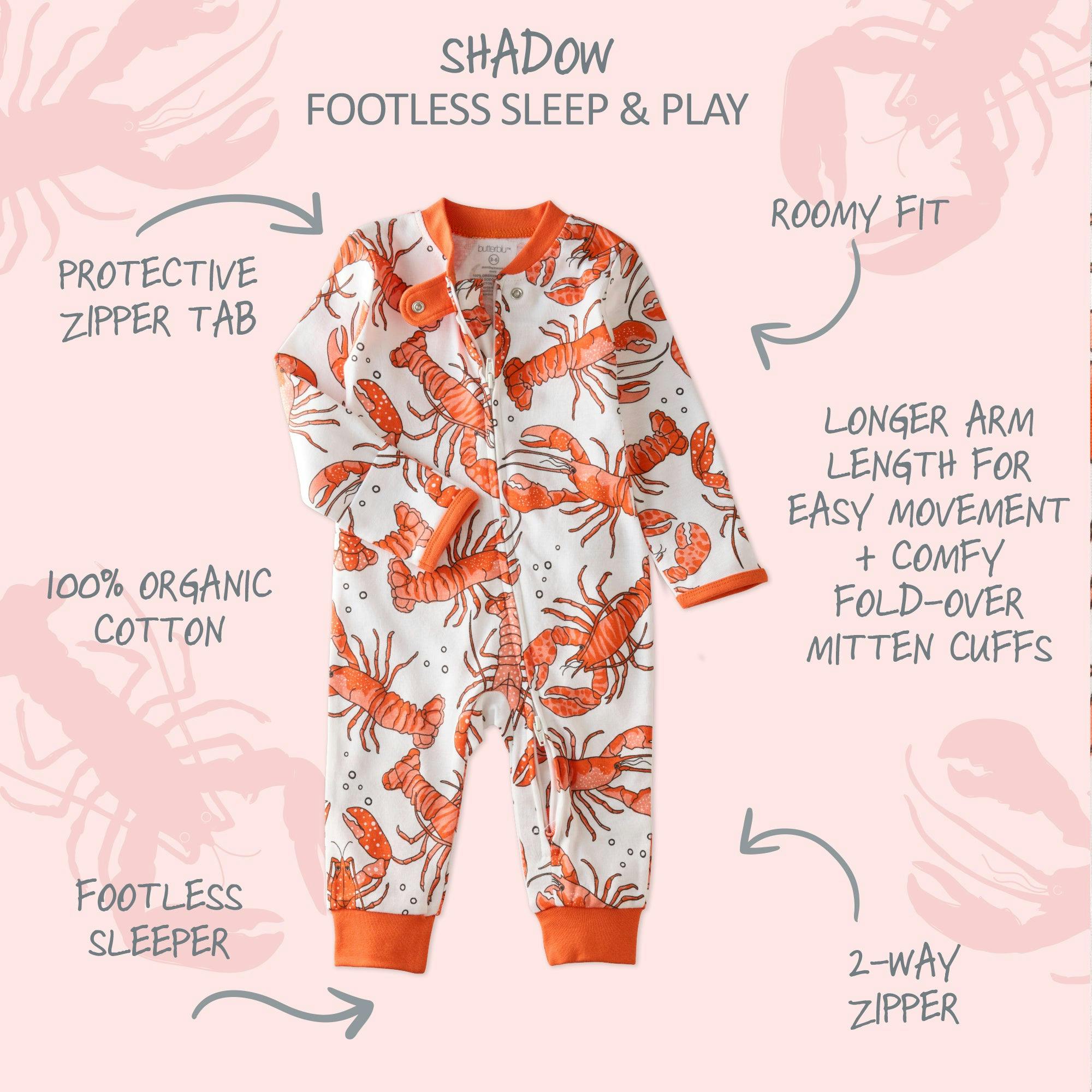 SHADOW Sleep & Play Baby Pajamas for Boys & Girls