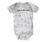 New To The Crew Onesie, Gray/White
