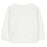 TARTINE ET CHOCOLAT Openwork Knit Baby Cardigan - White