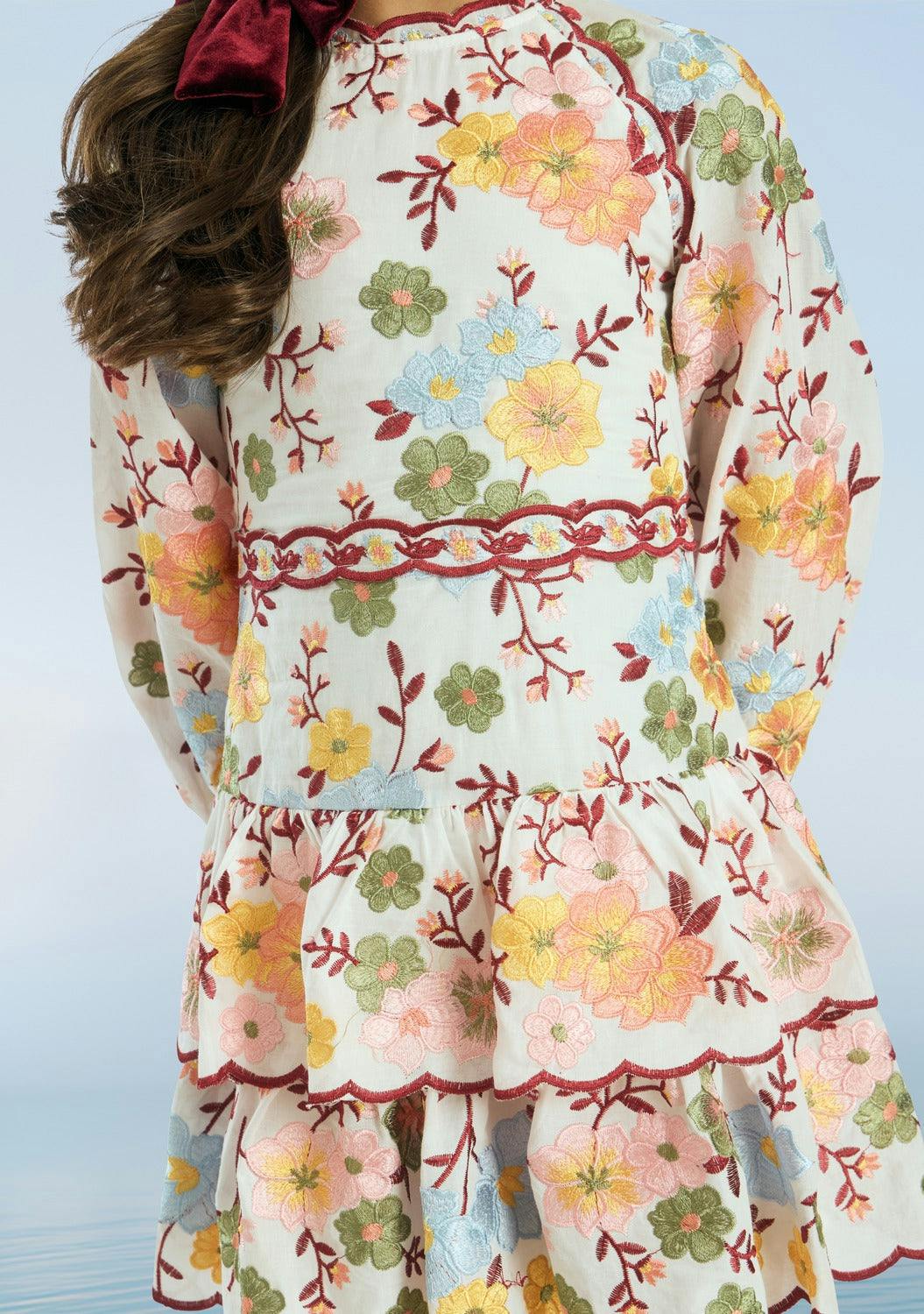 Penelope Cotton Embroidery Mini Dress