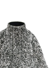 Black Glitter Puffer Jacket