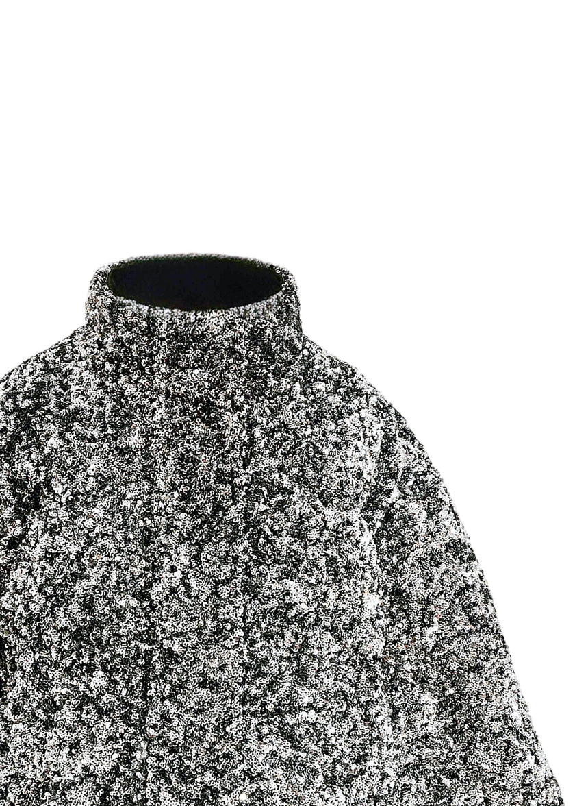 Black Glitter Puffer Jacket
