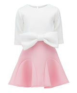 White Jessica Bow Applique Outfit