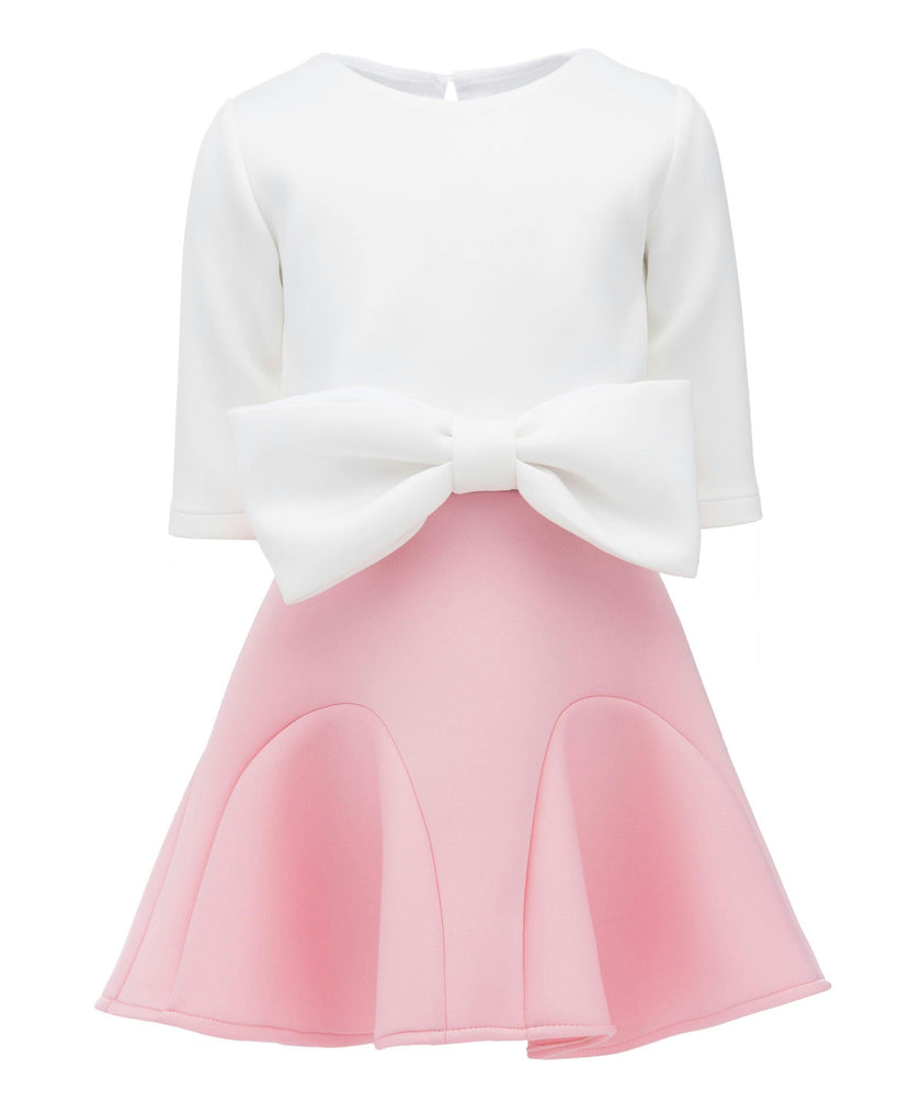 White Jessica Bow Applique Outfit