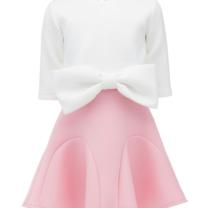 White Jessica Bow Applique Outfit
