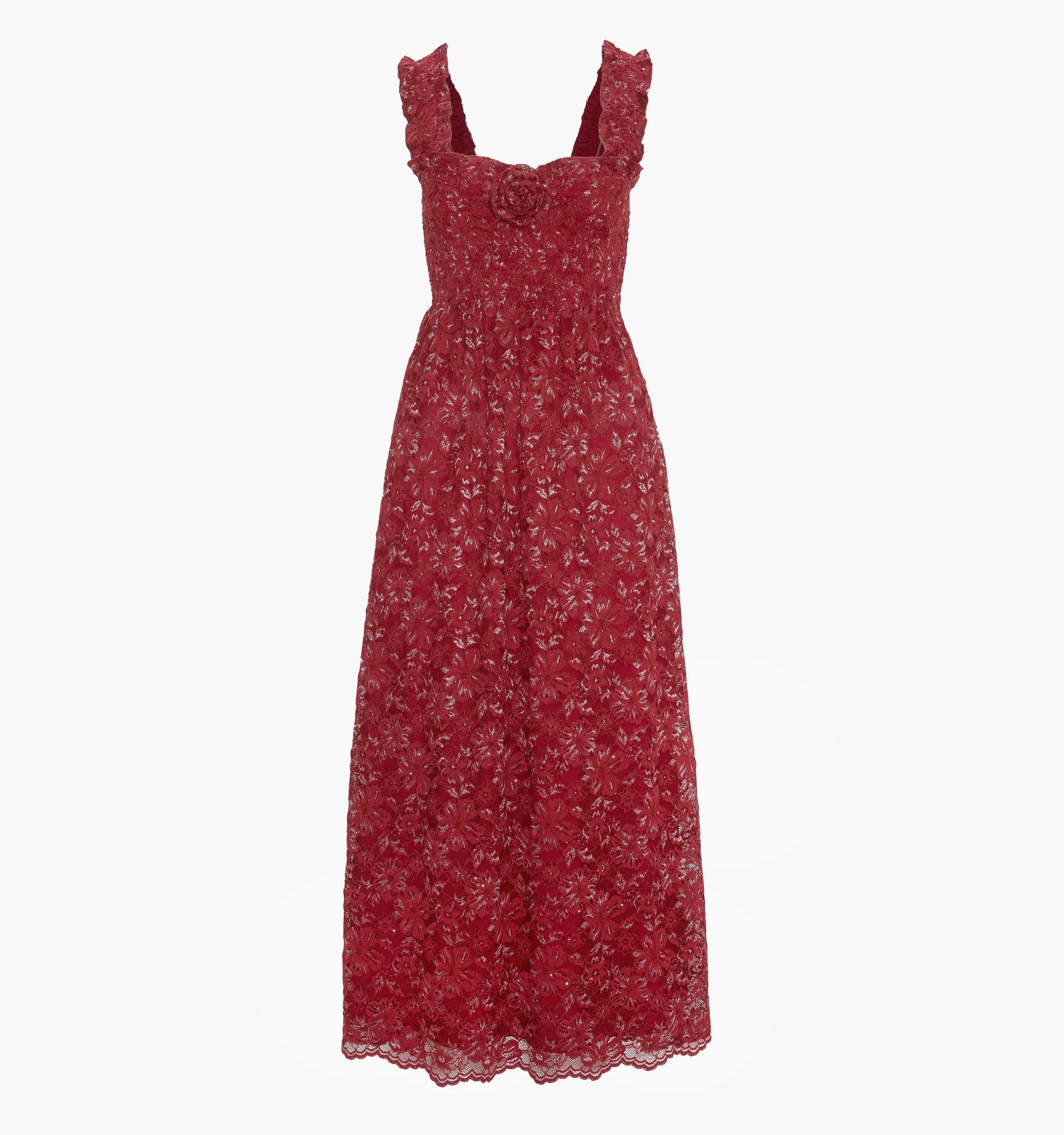 The Rosetta Nap Dress - Claret Lace