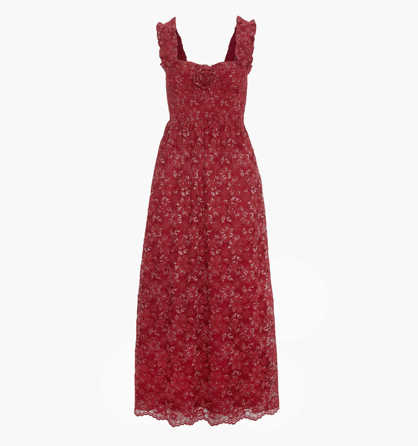 The Rosetta Nap Dress - Claret Lace