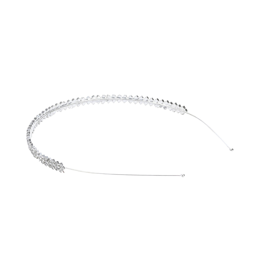 Silver Crystal Row Headband