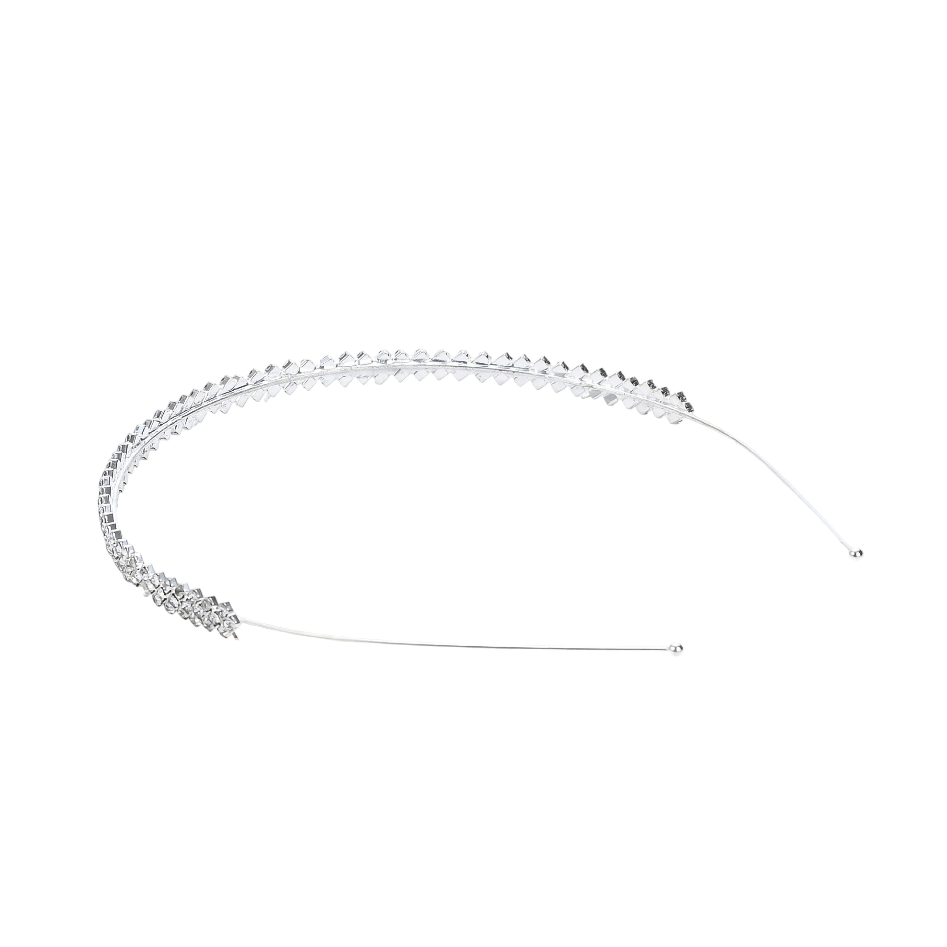 Silver Crystal Row Headband