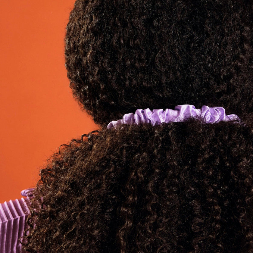 Lilac Silk Scrunchies