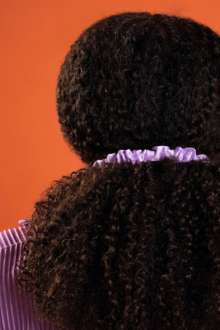 Lilac Silk Scrunchies
