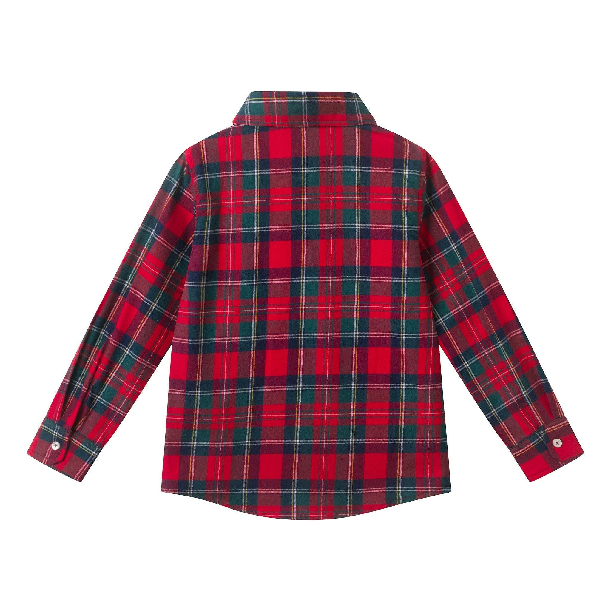 Kids 4-Piece Sweater Vest Set | Holiday Plaid
