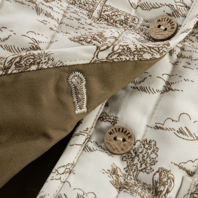 Country Toile Quilted Coat