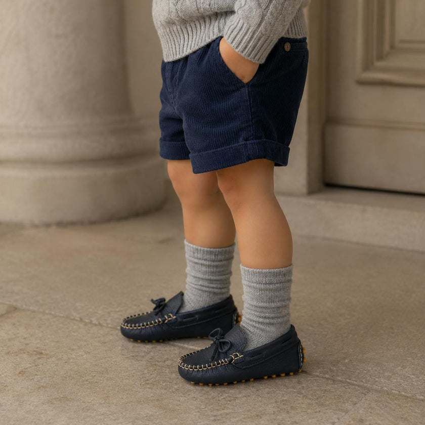 Toddler Driver Loafer | Navy Blue Leather