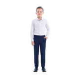 White Ticket Print Dress Shirt