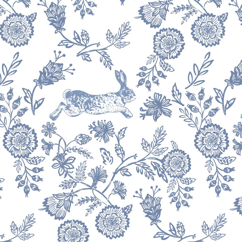 Floral Bunnies Pima Cotton Baby One-Piece Pajamas
