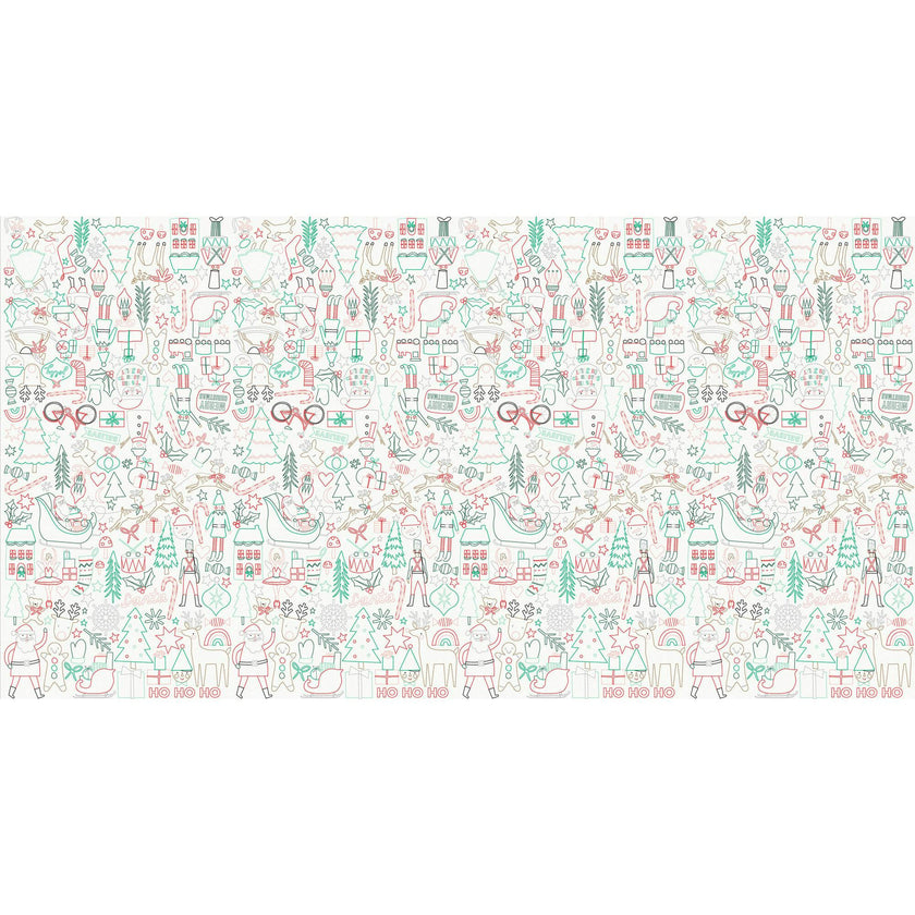 Christmas Color In Activity Tablecloth