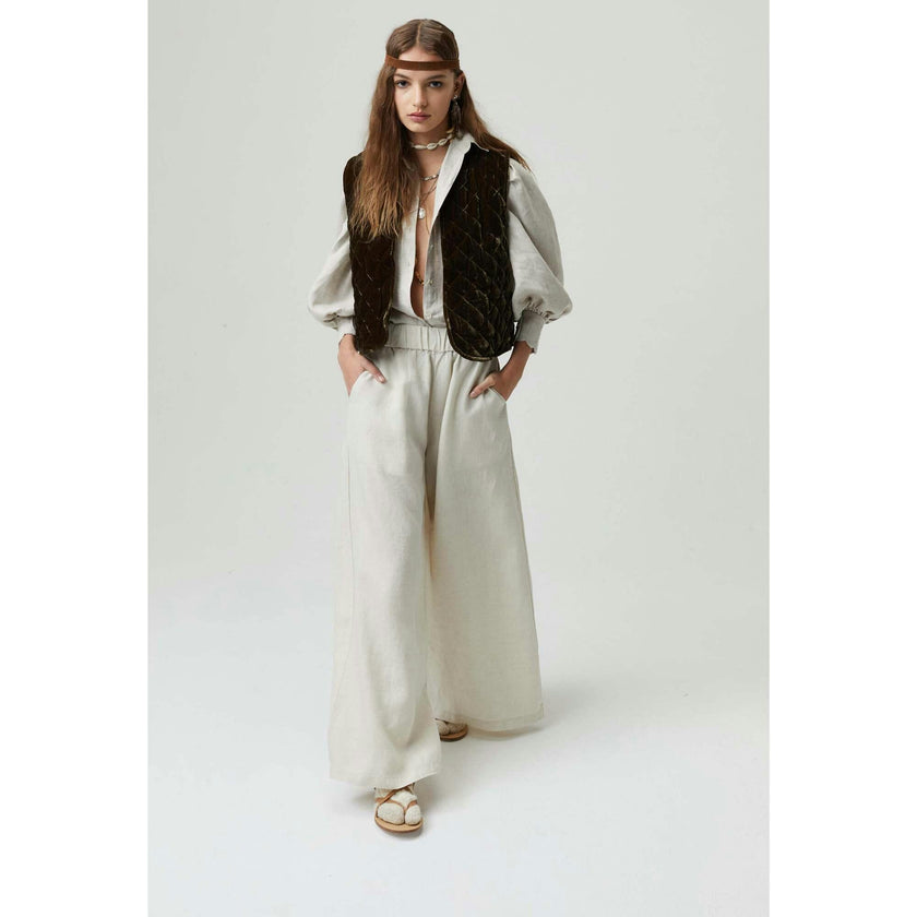 Cape Linen Pants - Natural