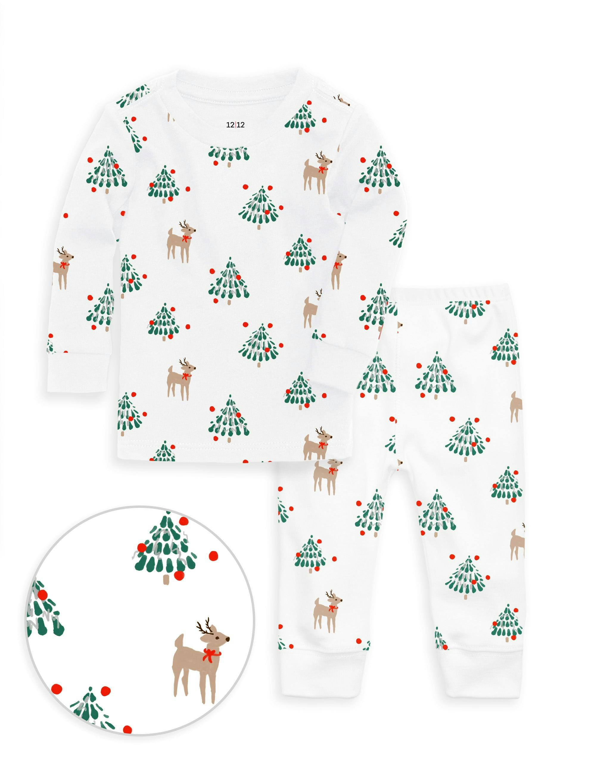 The Organic Long Sleeve Pajama Set [Tinsel Trees]