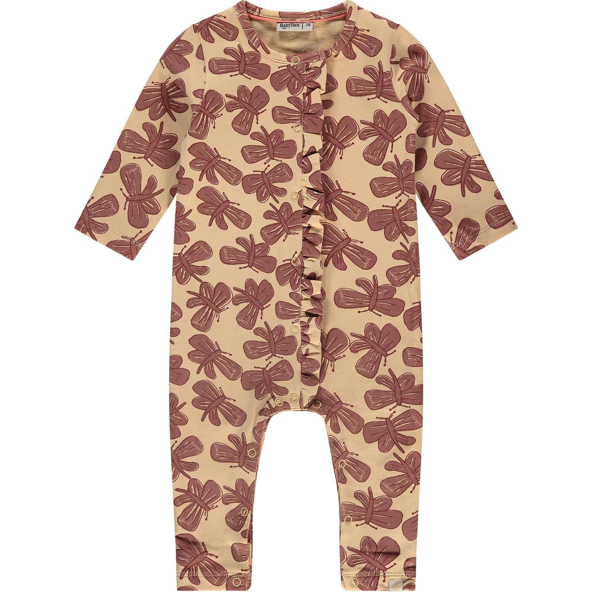 Dragonflies Print Long Sleeve Button-Up Romper