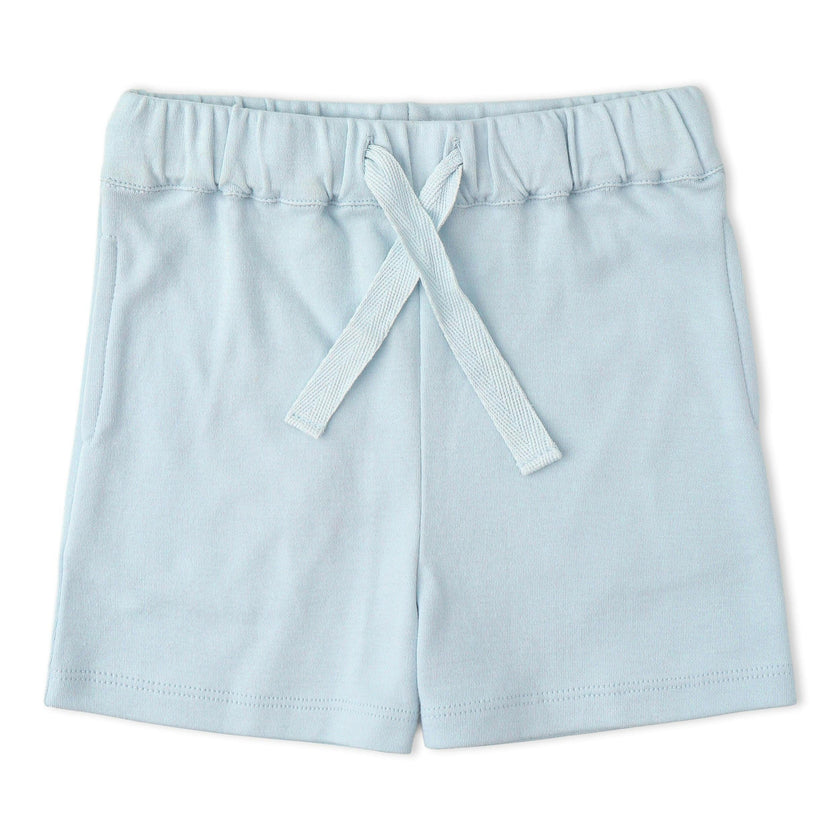 Organic Polo Shirt & Shorts Set - Light Blue