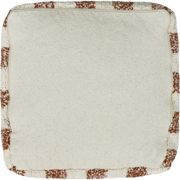 Vichy Plush Tablecloth-Inspired Pouf