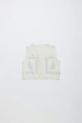BARCOS EMBROIDERED VEST TOP WHITE
