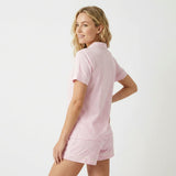 Ballet Stripe Short Sleeve & Shorts Bamboo Women's Pajama Set